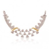 Beautifully Crafted Diamond Necklace & Matching Earrings in 18K Yellow Gold with Certified Diamonds - TM0508P